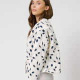 Allie Tapestry Jacket | Ivory/Navy