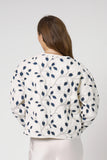 Allie Tapestry Jacket | Ivory/Navy