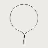 Cheval Leather Necklace | Silver