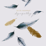 GC With Deepest Sympathy Falling Feathers