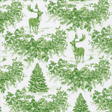 Christmas Toile Roll Wrap | Green