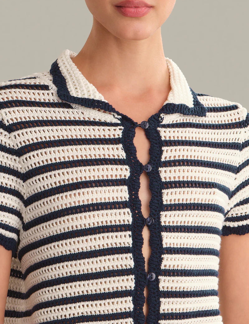 Leilani Collared Button Front Cardi