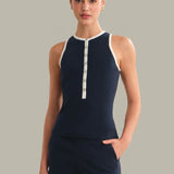 Maren Contrast Henley Tank