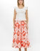 Button Front Skirt | Asterias Red
