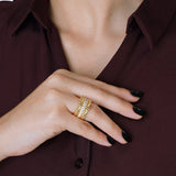Cheval Chain Stack Ring | Gold