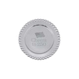 Cheers to 250 Beaded Wine Plate