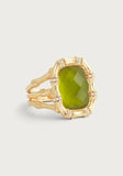 Bamboo with Stone Ring | Peridot