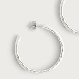 Farrier Medium Hoops | Silver