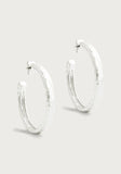 Farrier Medium Hoops | Silver