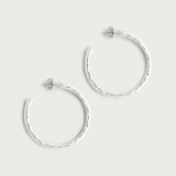 Farrier Medium Hoops | Silver