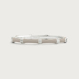 Bamboo Enameled Hinged Silver Bangle