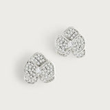 Orchid White Pavé Studs | Silver