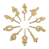 Gold Number Candle Holder Set