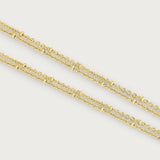 Molten Double Chain Necklace | Gold