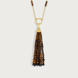 Forza Tassel Pendant | Tigers Eye & Black Onyx