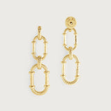 Cheval Braid Drop Earrings | Gold