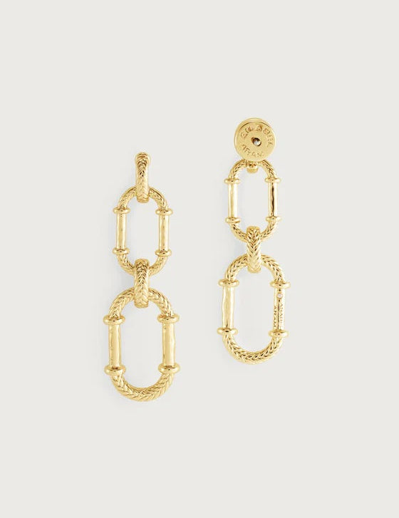 Cheval Braid Drop Earrings | Gold