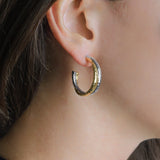Farrier Mixed Metal Hoop Earrings