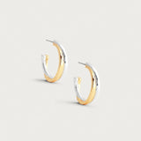 Farrier Mixed Metal Hoop Earrings