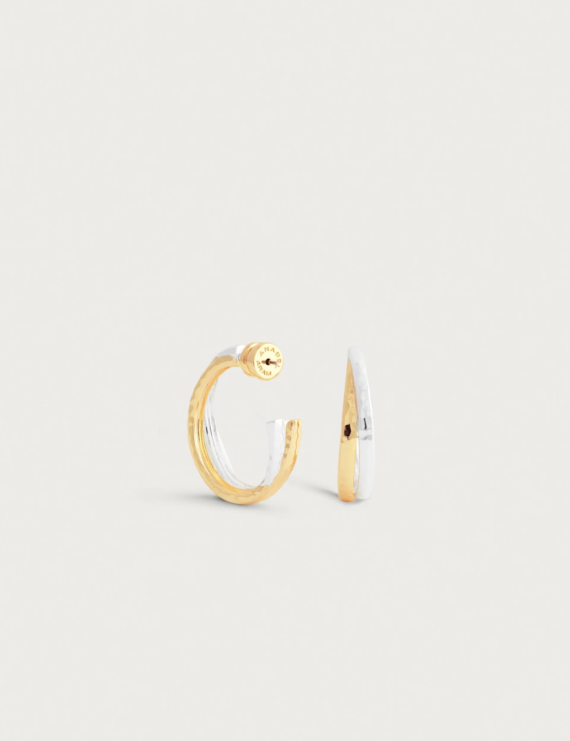 Farrier Mixed Metal Hoop Earrings