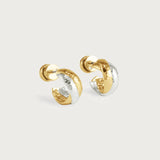 Farrier Mixed Metal Huggie Hoop Earring