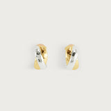 Farrier Mixed Metal Huggie Hoop Earring