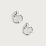 Neptune Triple Ring Earrings | Silver