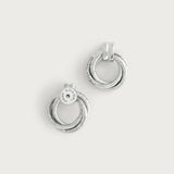 Neptune Triple Ring Earrings | Silver