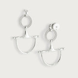 Cheval Bit Drop Earrings | Silver
