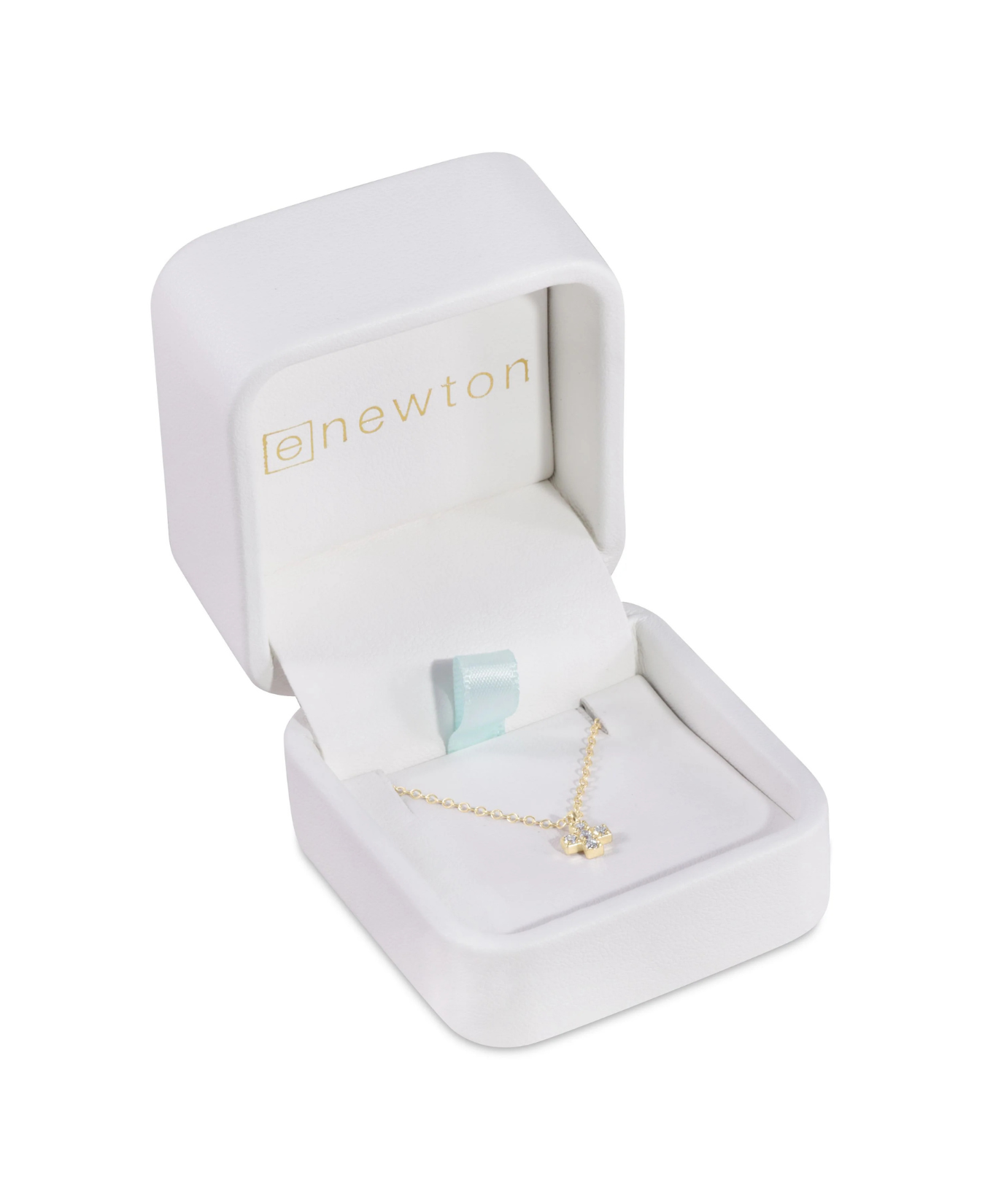 14kt Gold and Diamond Signature Cross Necklace_E Newton_COUESGDSC