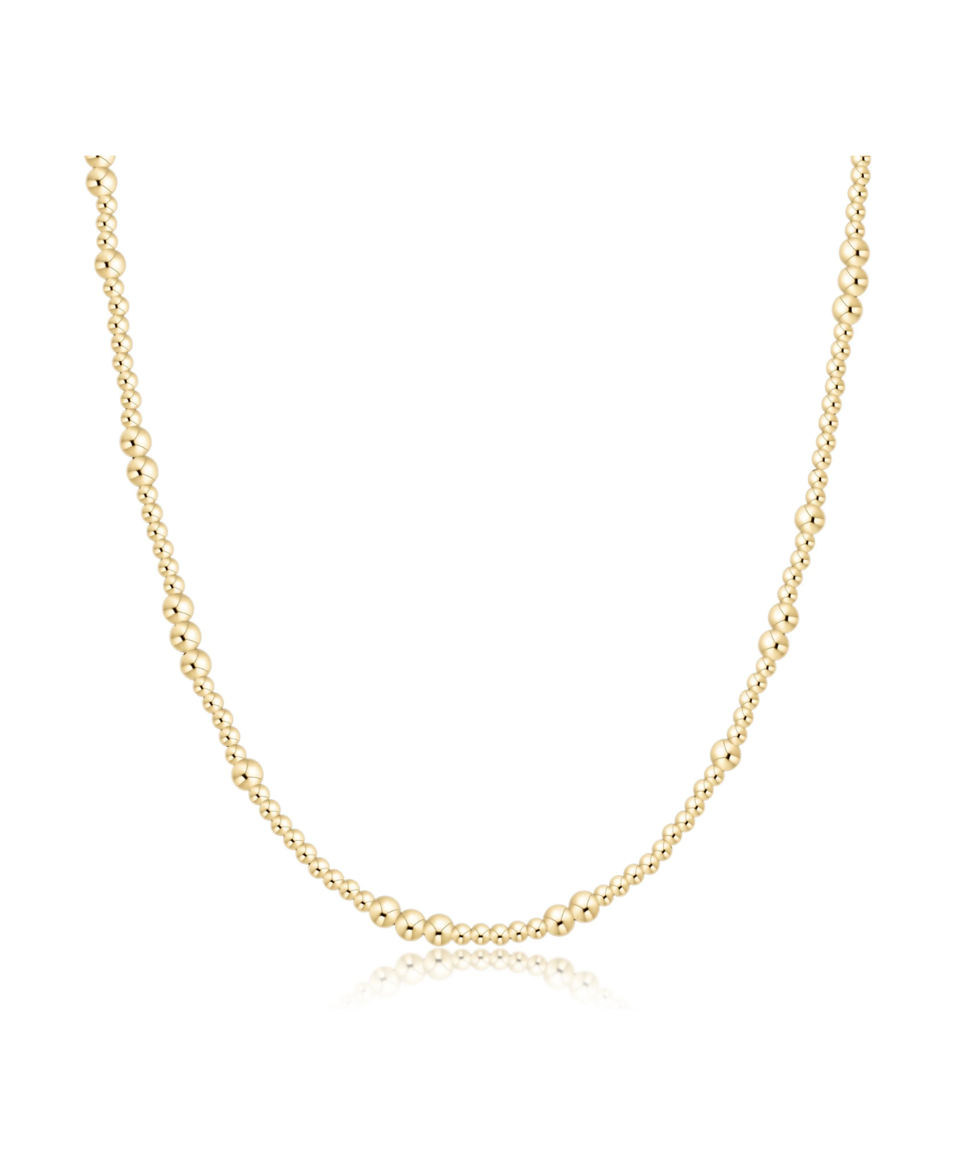 15" Choker Beaded - Hope Unwritten Gold 3mm Necklace-E Newton-N15BEHOPUNWG3