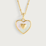 Heart Radiant Pearl Gold Charm