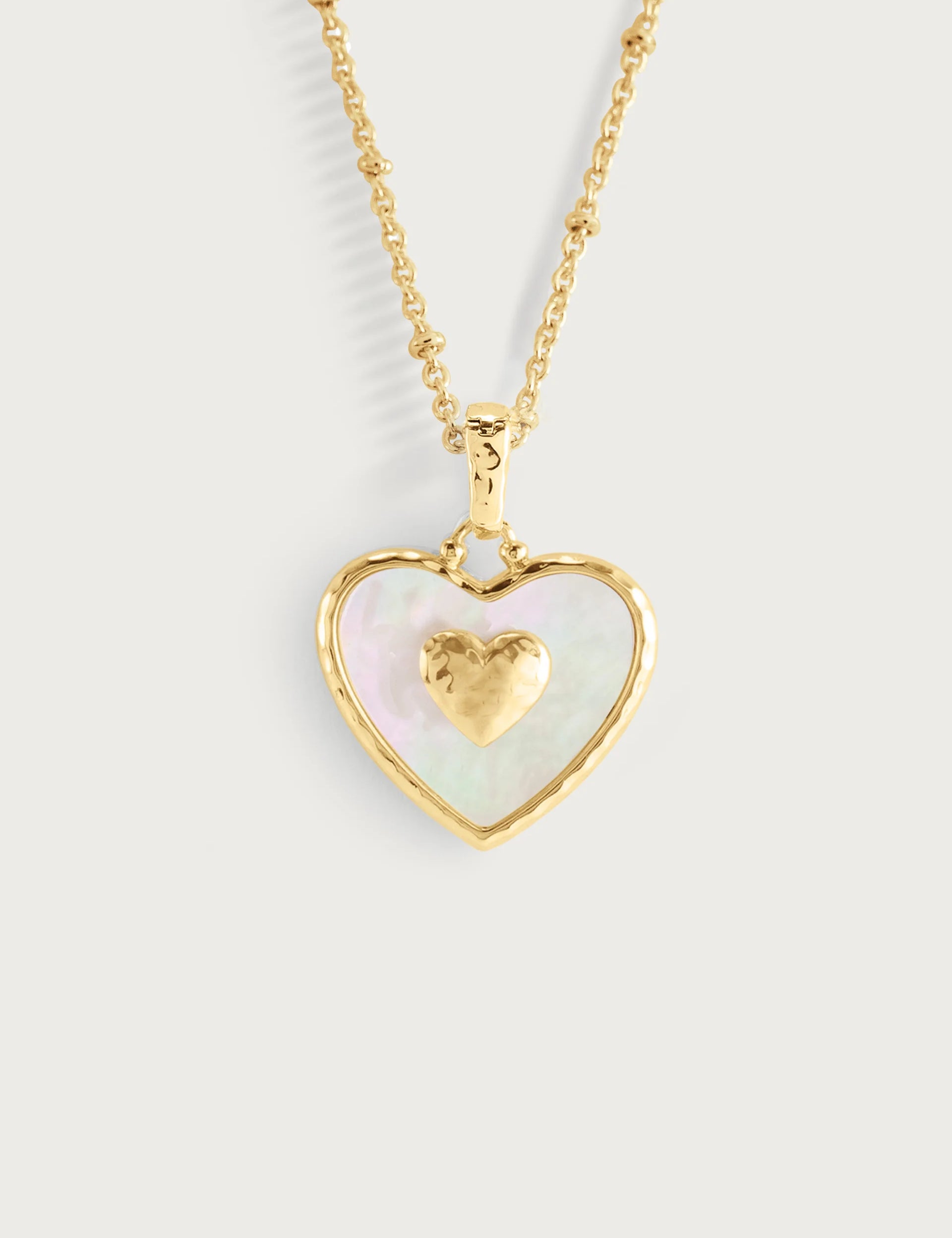 Heart Radiant Pearl Gold Charm
