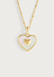 Heart Radiant Pearl Gold Charm