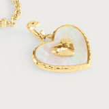 Heart Radiant Pearl Gold Charm