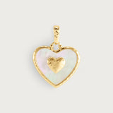 Heart Radiant Pearl Gold Charm