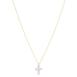 16" Necklace Gold - Blessed Crystal Charm_ENewton_N16GBLESCRYS
