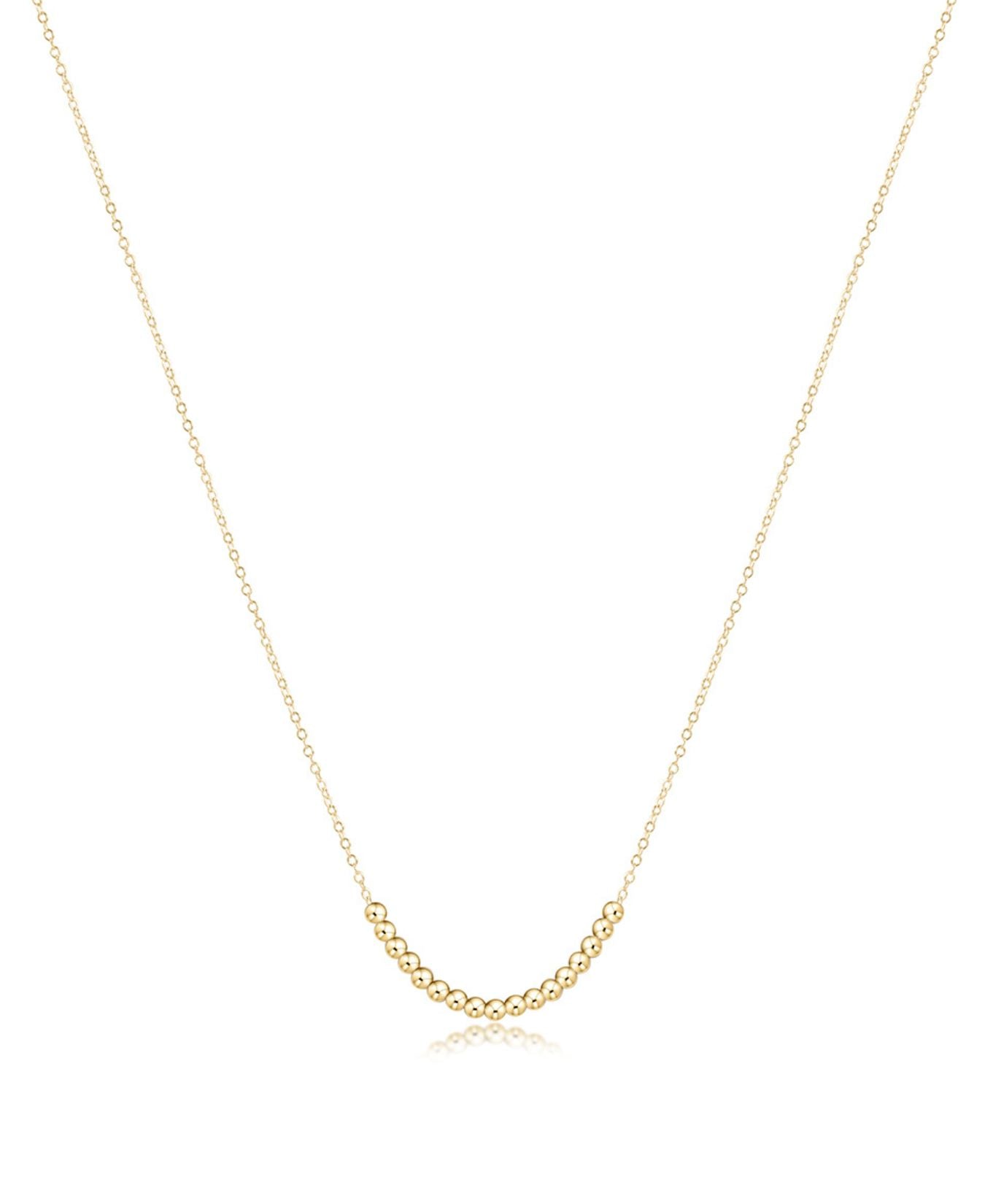 16" Necklace Gold Classic Beaded Bliss 2.5MM_ENewon_N16GBEBLSMG