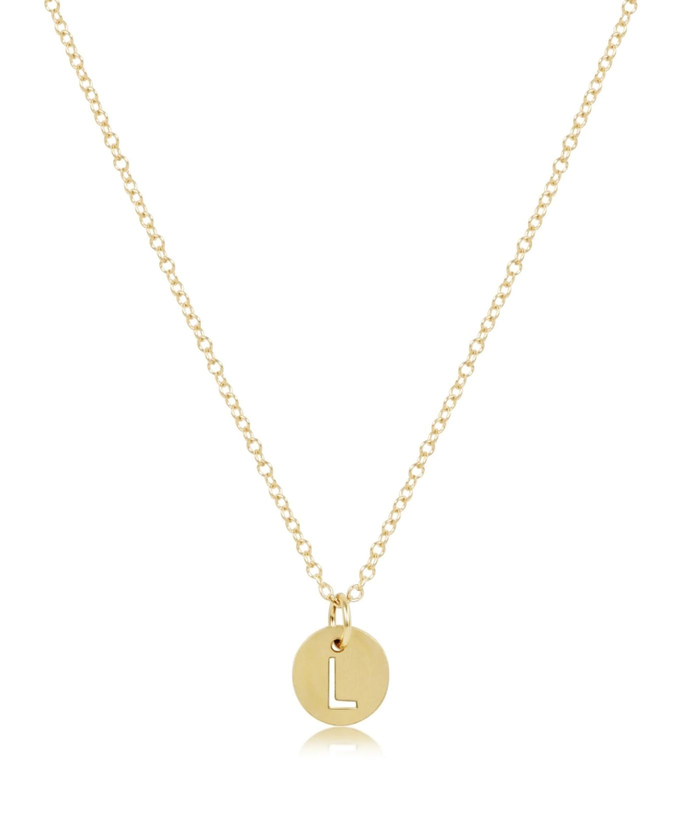 16" Necklace Gold Respect Small Gold Disc Package_ENewton_N16GRESPSMGDL