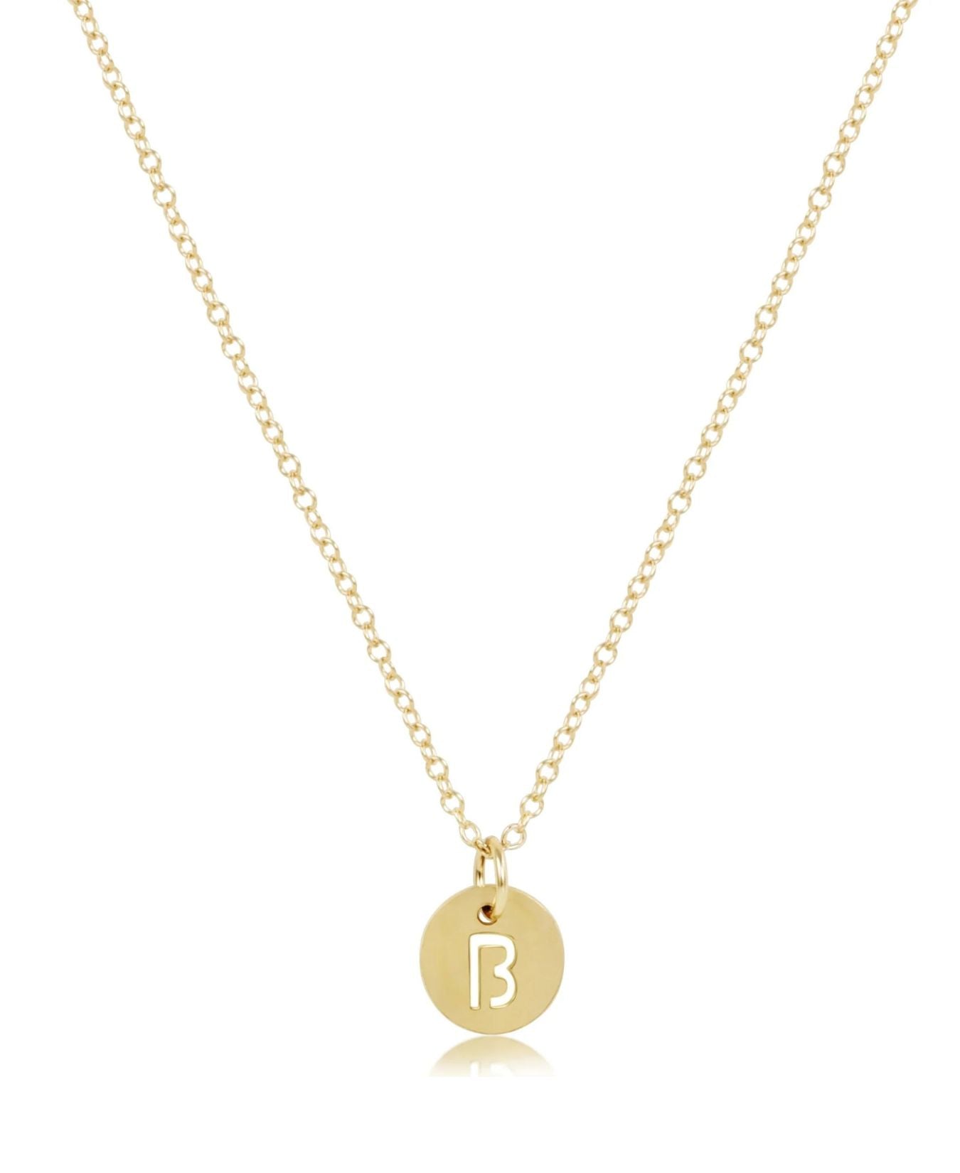 16" Necklace Gold Respect Small Gold Disc Package_ENewton_N16GRESPSMGDB