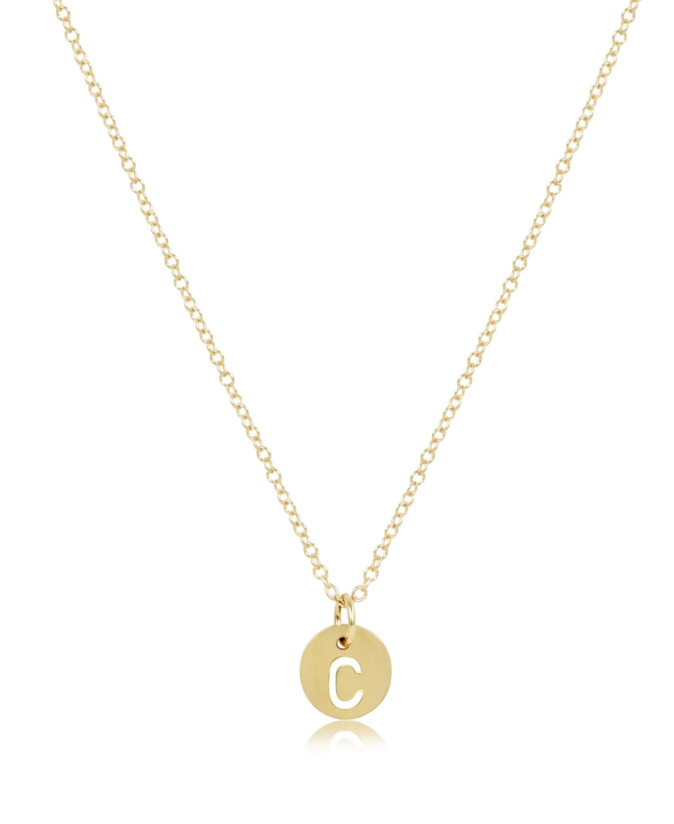 16" Necklace Gold Respect Small Gold Disc Package_ENewton_N16GRESPSMGDC