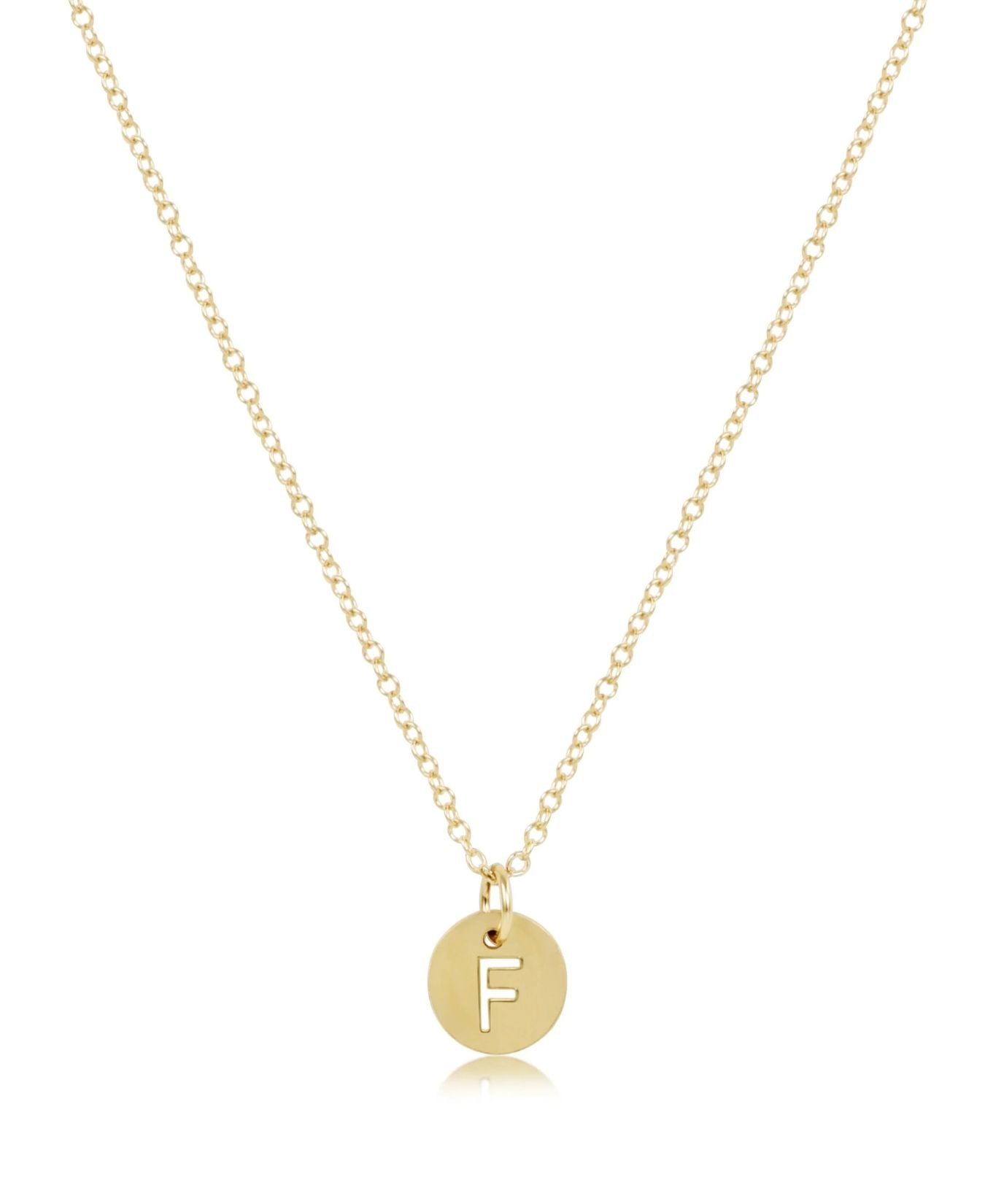 16" Necklace Gold Respect Small Gold Disc Package_ENewton_N16GRESPSMGDF