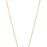 16" Necklace Gold- Signature Cross Cobalt