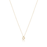 16" Necklace Gold- Love Small Gold Charm