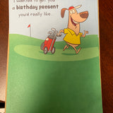 Dog Pulling Golf Clubs HB