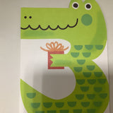 3 Crocodile with Present Happy Birthday