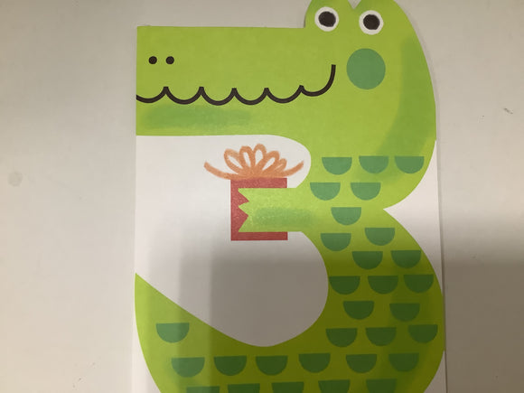 3 Crocodile with Present Happy Birthday