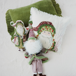 18_Square_Cotton_Slub_Printed_Pillow_with_Santa_Embroidery___Fringe___creativeco_op_XT0229_1