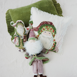 18_Square_Cotton_Slub_Printed_Pillow_with_Santa_Embroidery___Fringe___creativeco_op_XT0229_1