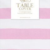 Cafe Stripe Light Pink Paper Linen Tablecover